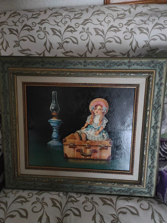 Cuadro al OLEO con marco clásico