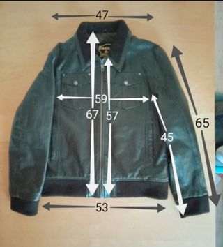 Bomber cuero auténtico. XL. Medidas indicadas. 