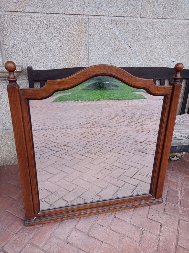 Espejo madera noble 100x100cm