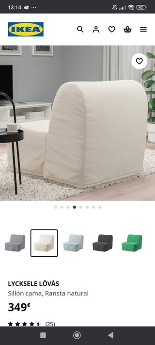 Sillón cama, Lycksele Lövas de Ikea 