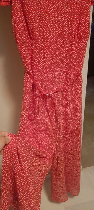 Mono rojo estampado de verano 