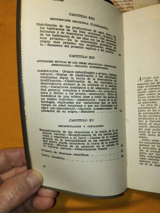 El origen de las especies/ Desde la memoria.