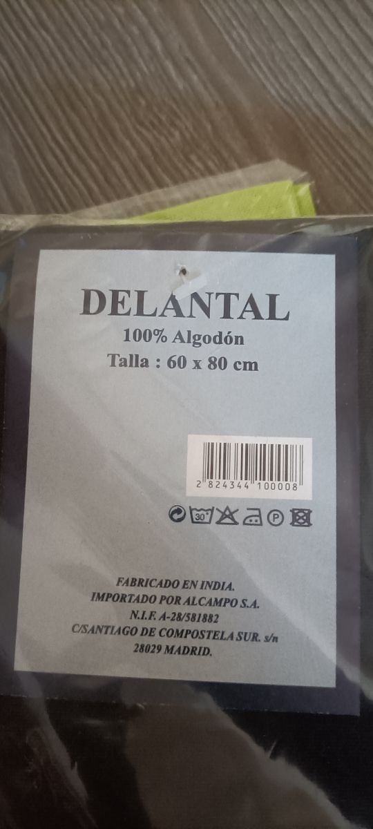 Conjunto delantal 6 colores diferentes