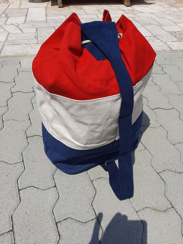 Sacca marine blu, bianco, rosso