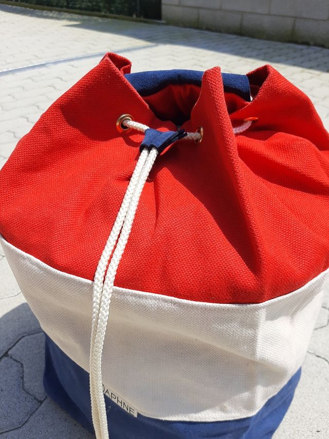 Sacca marine blu, bianco, rosso