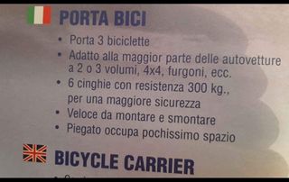 Portabici + targa ripetitrice