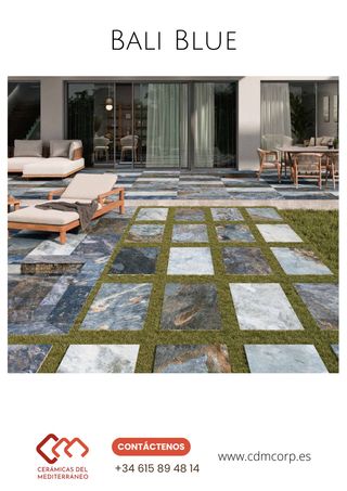 Suelo Ext. Piscina/ Terraza Bali Blue - 29,5x60cm