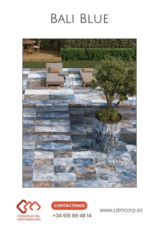 Suelo Ext. Piscina/ Terraza Bali Blue - 29,5x60cm