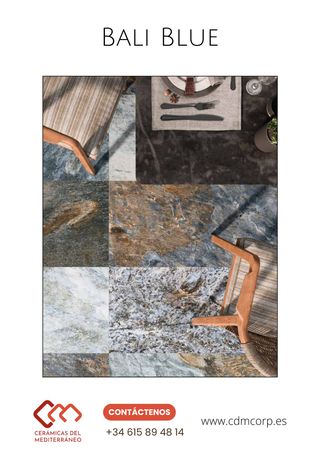 Suelo Ext. Piscina/ Terraza Bali Blue - 29,5x60cm