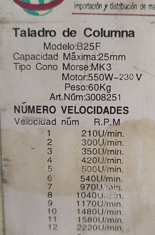 Taladro de columna