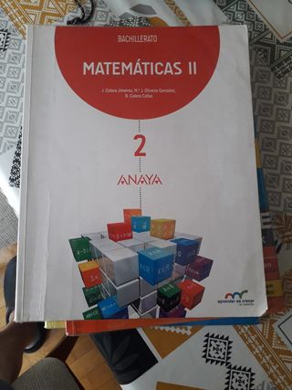 Matemáticas 2 bachillerato. Anaya