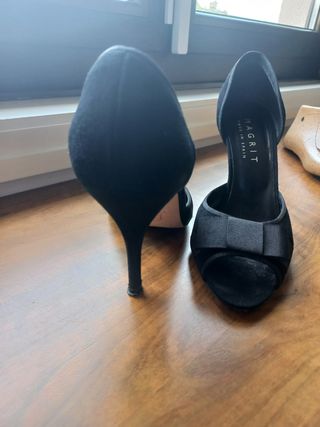 Zapatos negros de ante de ceremonia