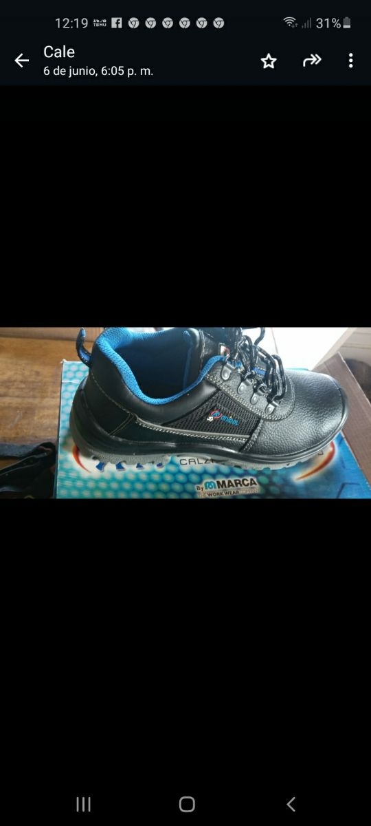zapatos de trabajo punto de acero.nuevos.en caja.