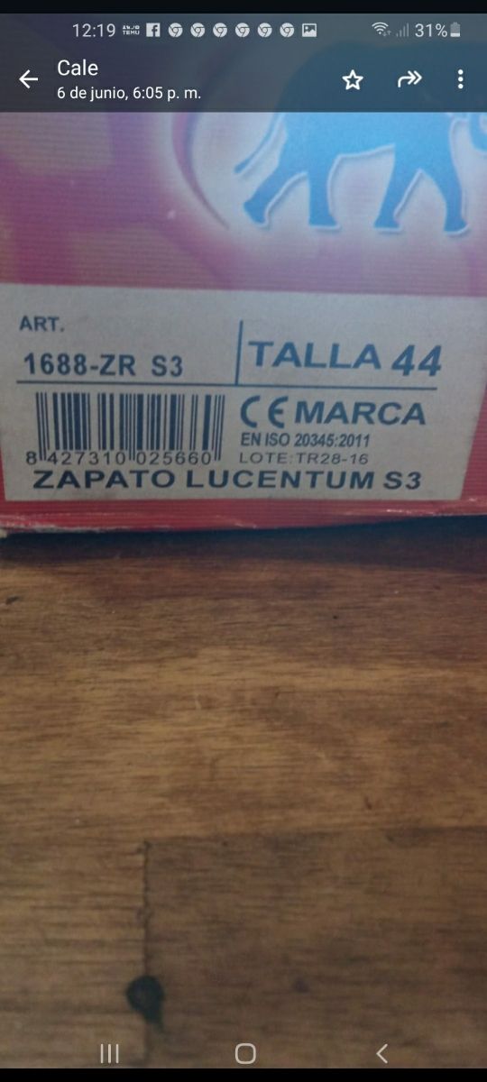 zapatos de trabajo punto de acero.nuevos.en caja.