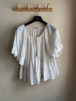 Blusa blanca - mango