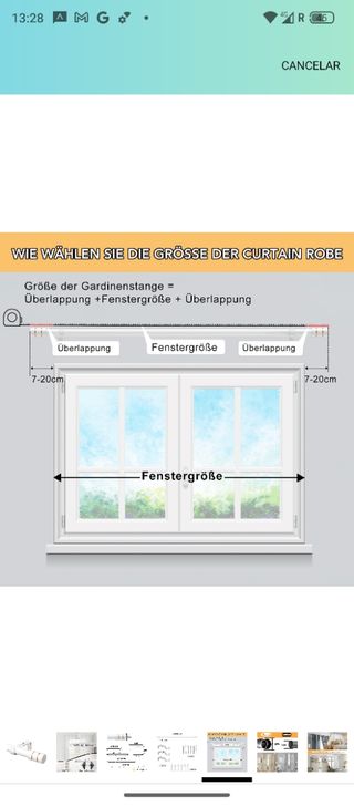 Barra de cortina blanca