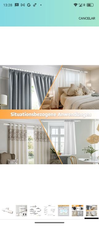 Barra de cortina blanca