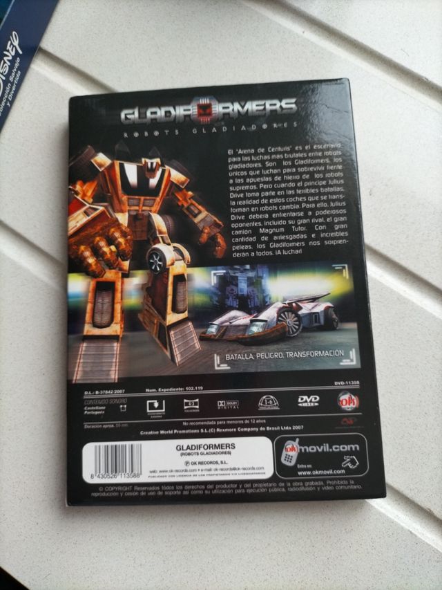 DVD de Gladiformers robots gladiadores