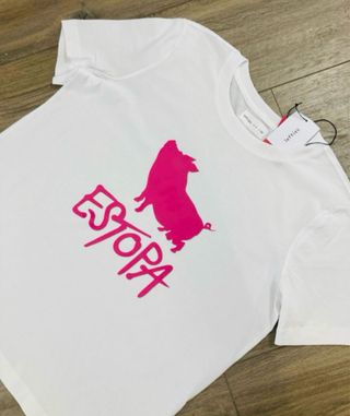 Camiseta mujer talla L estopa fúcsia