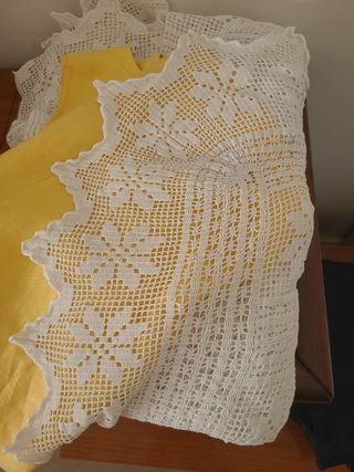 Colcha antigua ganchillo hecha a mano