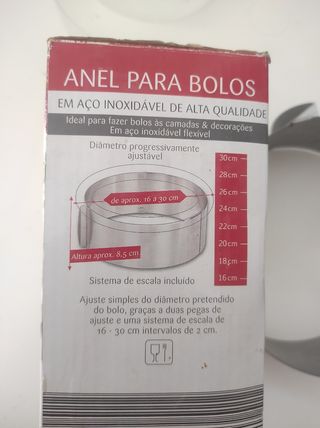 Molde repostería redondo acero inox