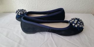 Francesitas nobuck azul marino nº36