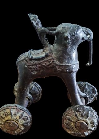 Figura Bronce India escultura Siglo XIX