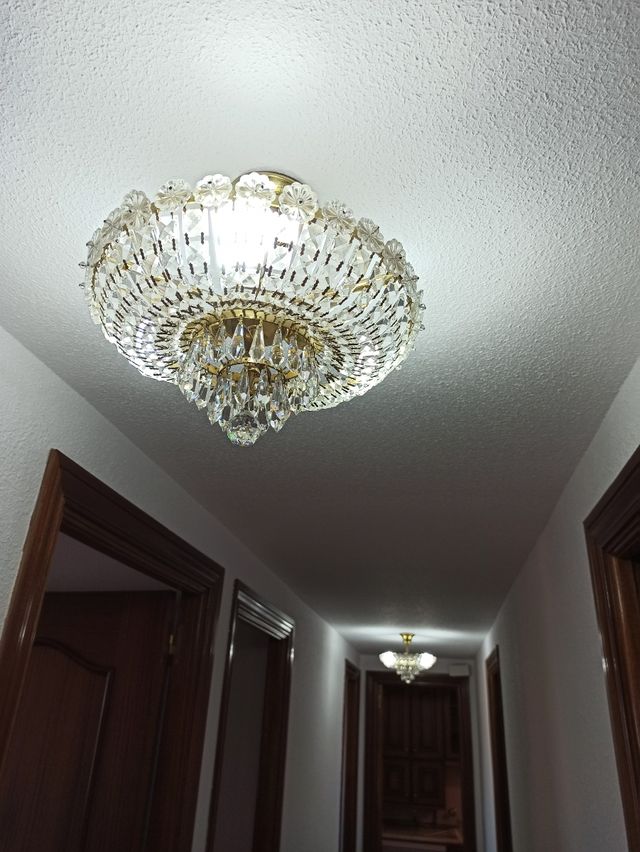 Lámparas plafón de lágrimas de cristal