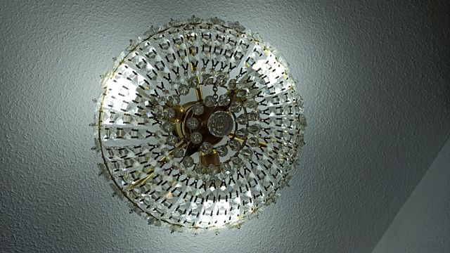 Lámparas plafón de lágrimas de cristal