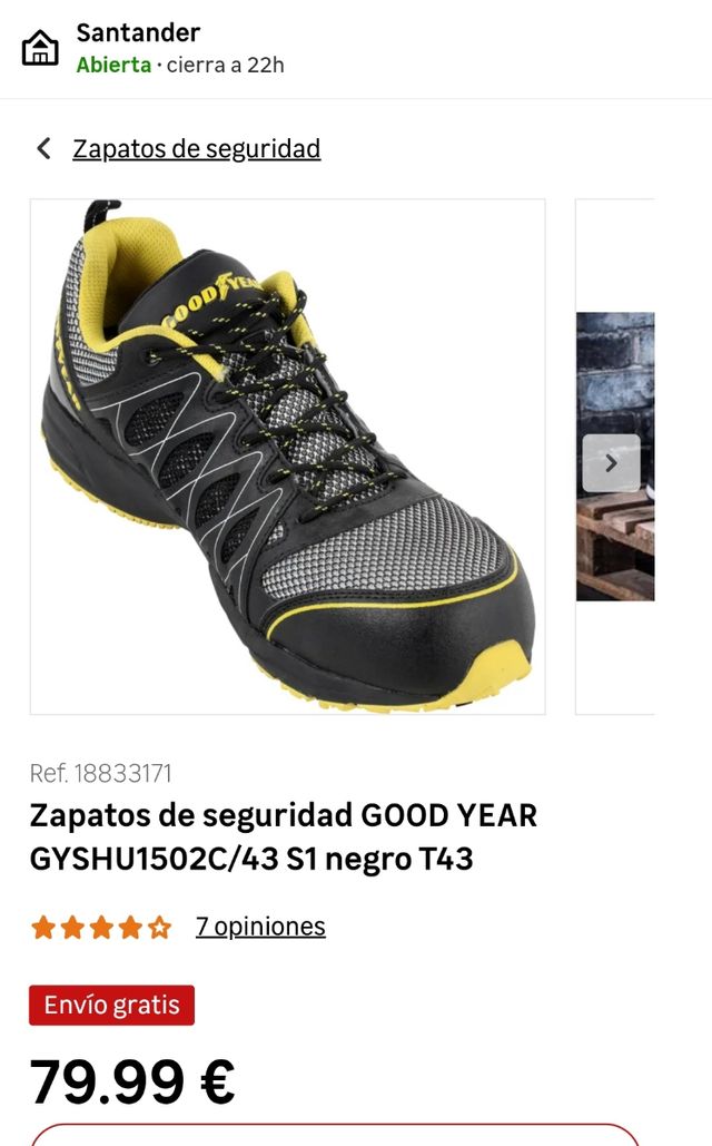 Botas Seguridad good year N 36.