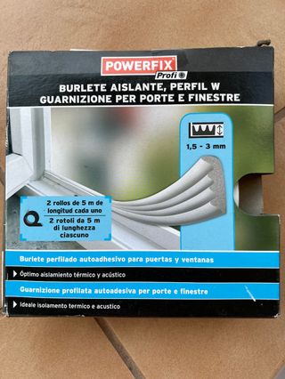 Burlete aislante autoadhesivo perfil W