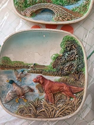 Platos decorativos, precio por los cuatro platos.