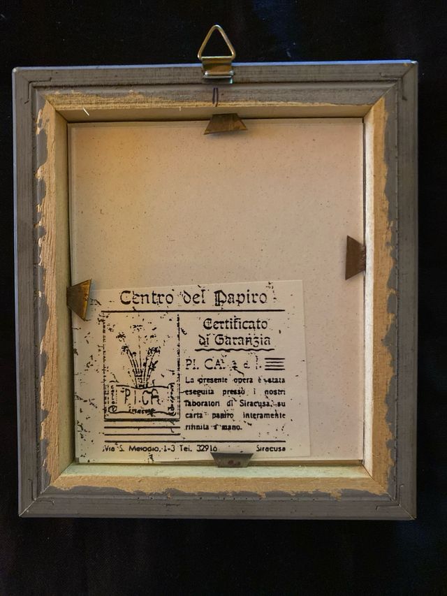 Miniatura su papiro di Siracusa ACQUARIO