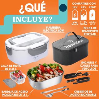 Fiambrera elétrica 80w travelisimo