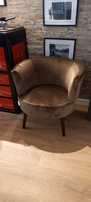 Butaca vintage de terciopelo
