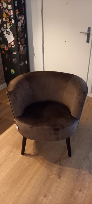 Butaca vintage de terciopelo