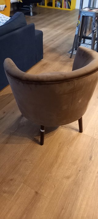 Butaca vintage de terciopelo