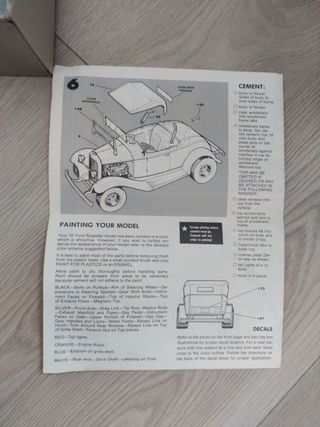 Maqueta '32 Ford Roadster año 1974