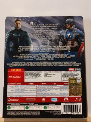 Captain America Trilogia Steelbook Blu Ray