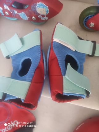 Patines y conjunto de protección 