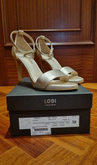 Sandalias LODI doradas. Talla 38