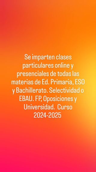 CLASES DE APOYO Y REFUERZO