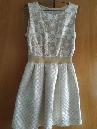 Vestido fiesta dorado