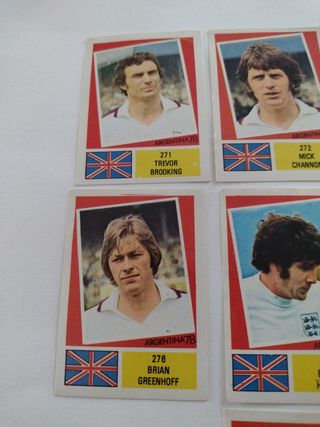13 cromos Inglaterra, Mundial Argentina 78 Fher.