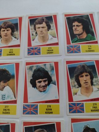 13 cromos Inglaterra, Mundial Argentina 78 Fher.