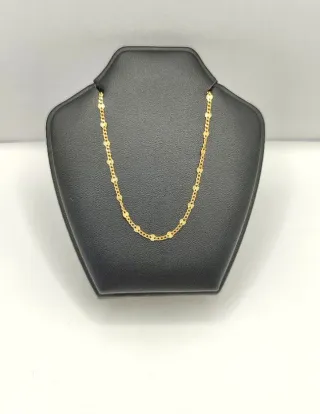 X100 CADENA GROUMET ESTRELLITAS ORO 18K