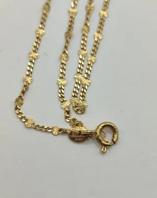 X100 CADENA GROUMET ESTRELLITAS ORO 18K