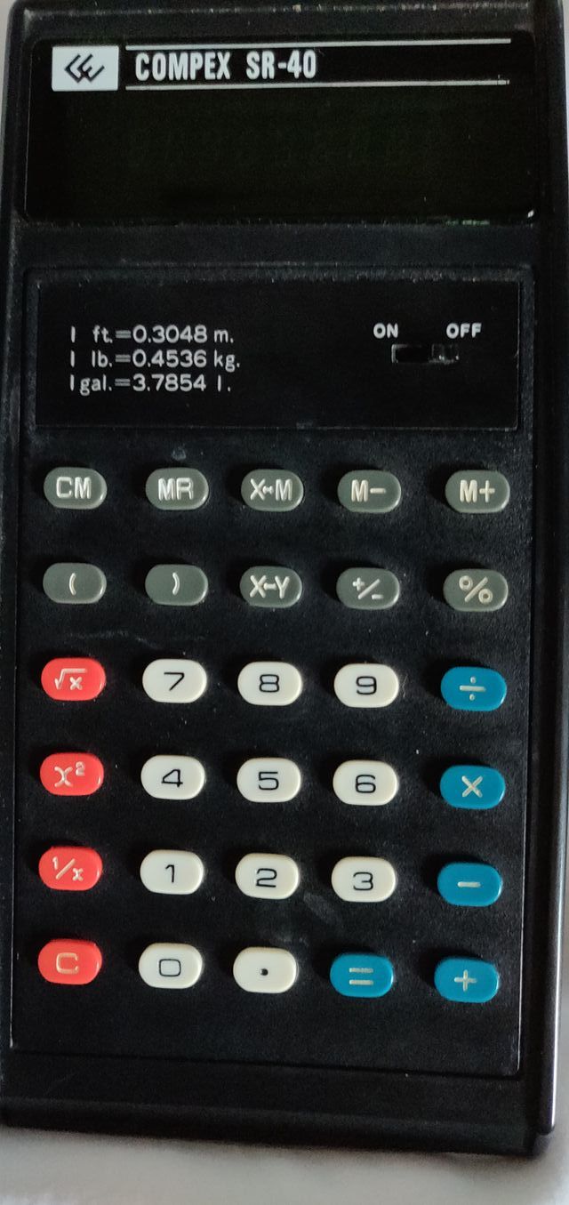 Calcolatrice vintage Compex Sr-40 a led