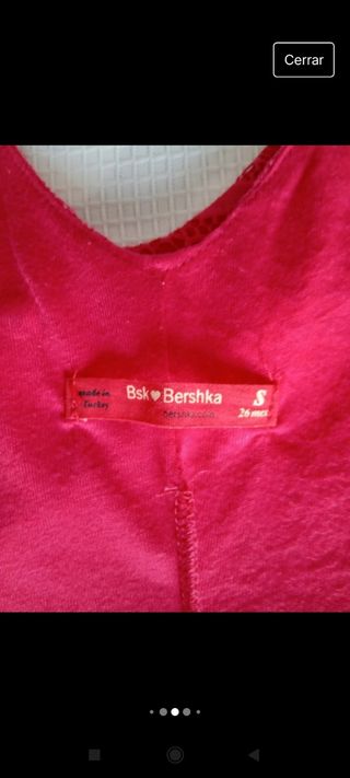 Camiseta mujer fucsia Bershka talla S