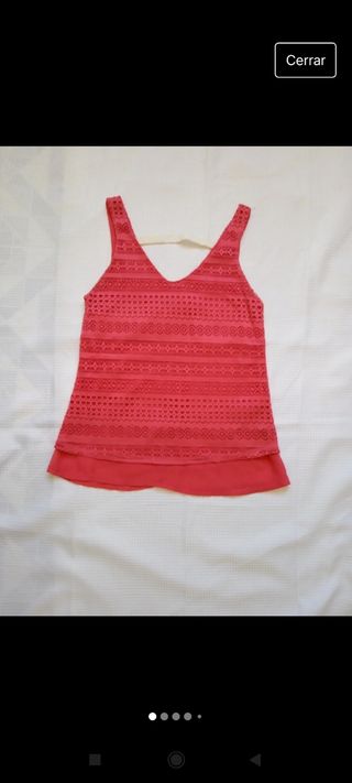 Camiseta mujer fucsia Bershka talla S